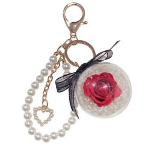 Eternal rose keyring