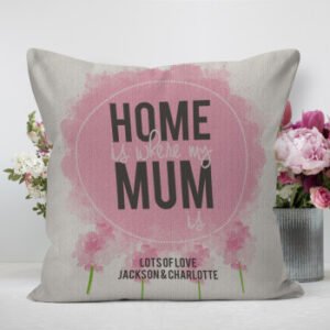 Mother's Day pink strip cushion