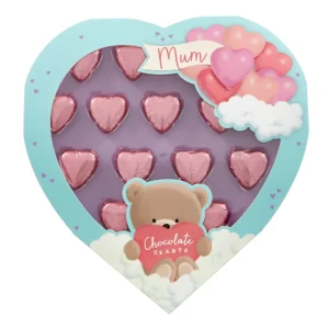 Mum chocolate hearts with bear